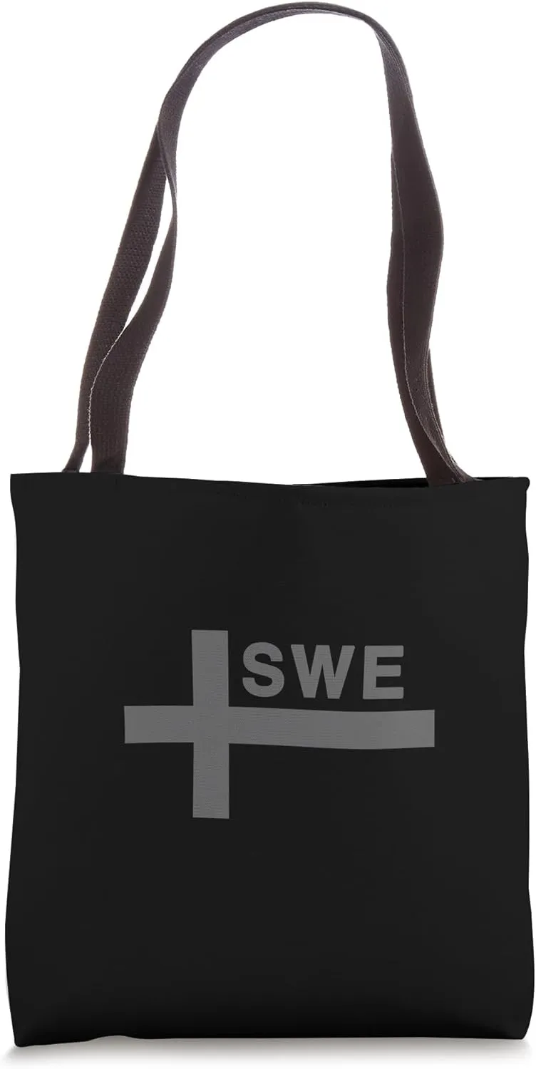 SWE Sweden Flag Design for Nordic Adventure Fans Tote Bag
