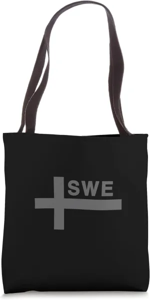 SWE Sweden Flag Design for Nordic Adventure Fans Tote Bag