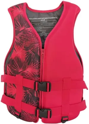 Swim Vest with Leg Straps, Zipper and Adjustable Belt, High Buoyancy Life Jacket for Paddle Sports, Kayaking(Red,Medium)