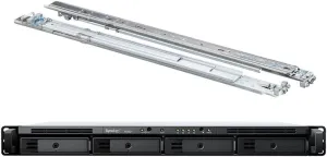 Synology RackStation RS422  NAS Server with Ryzen 2.6GHz CPU, 2GB Memory, 16TB SSD Storage, 2 x 1GbE LAN Ports, DSM Operating System Bundle with Rail kit