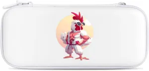 Taekwondo Muscle Turkey Chicken Hard Shell Travel Case with Rope 15 Game Card Pockets Compatible with Switch Protective