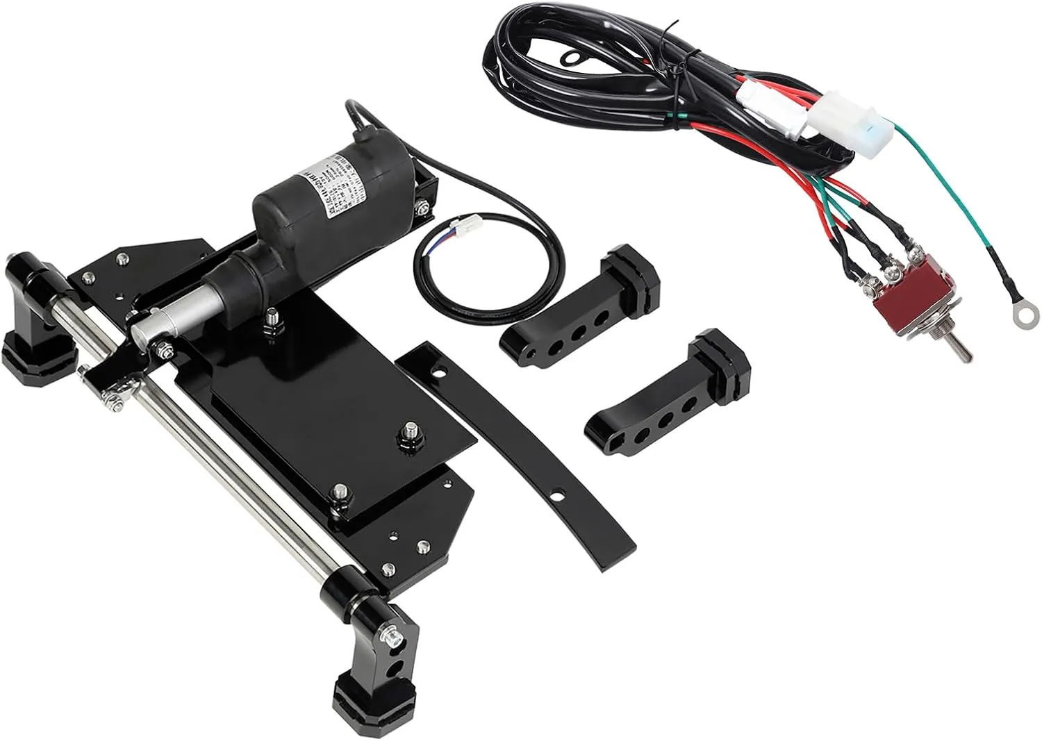 TCT-MOTORPARTS Adjustable Rear Air Ride Suspension Kit & Electric Center Stand Fit for Harley Harley Touring Bagger Electra Glide Street Glide Road Glide Ultra Classic 2009-2016