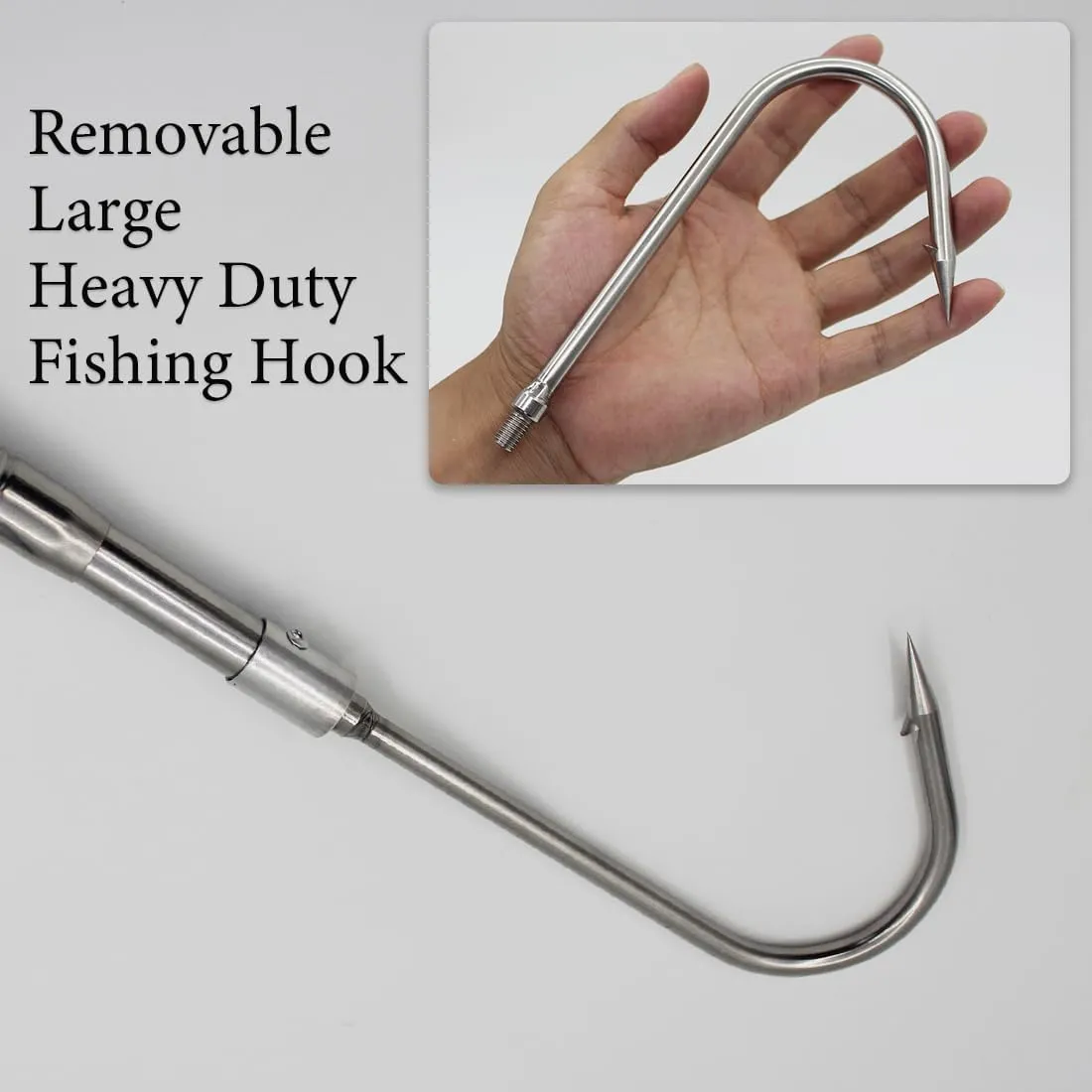 Telescopic Fish Gaff with 1~5 Teeth Assorted harpoons Barbed, Sea and Ice Fishing Spear Gig for Hunting Fish Frog Mole