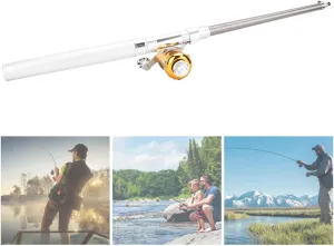 Telescopic Portable Mini Pen Fishing Rod & Reel Kit for Outdoor Enthusiasts Camping Hiking Fishing