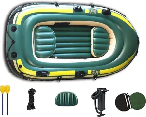 TEmkin Adult Inflatable Kayak Rubber Dinghy, Inflatable Raft, Fishing Kayak, Thickened Fishing Folding Drift