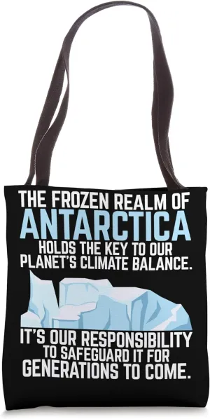 The Frozen Realm Of Antarctica South Pole Polar Research Tote Bag
