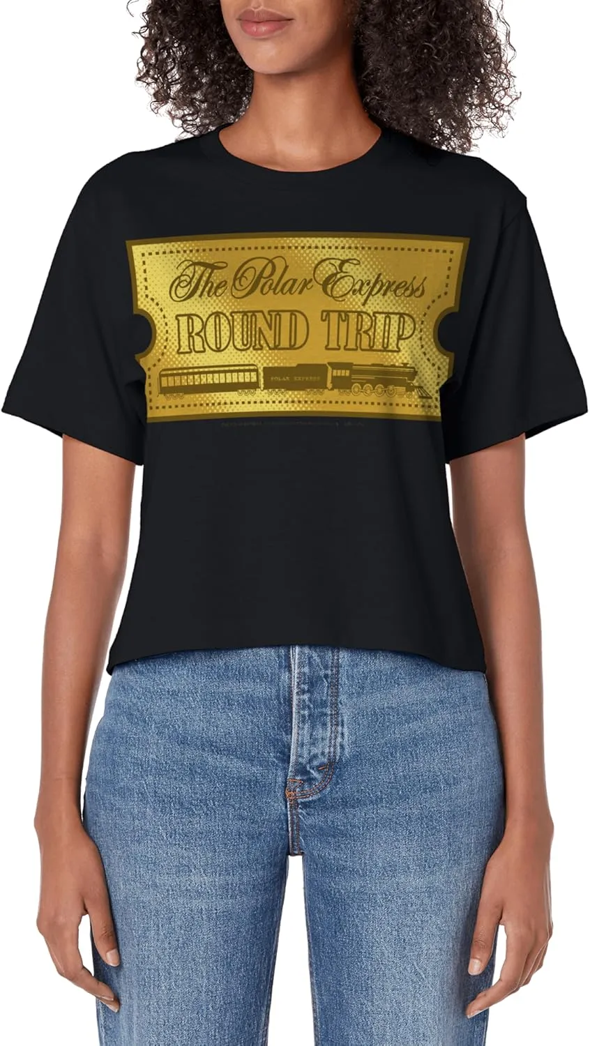 The Polar Express Round Trip Ticket Women's Crop Top