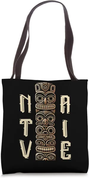 Totem Pole Indigenous People Native American Totem Tote Bag