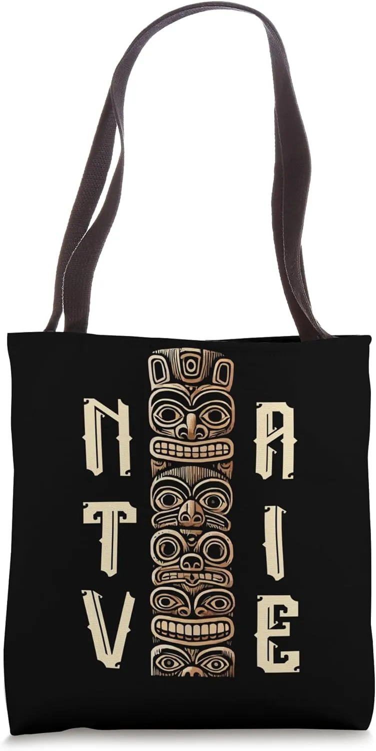 Totem Pole Indigenous People Native American Totem Tote Bag
