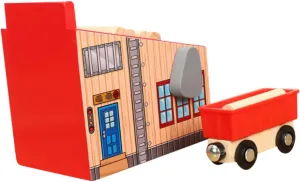 TOYANDONA 1Set Wooden Train Educational Plaything Logging Camp Blocks Kit for DIY Birthday Present Safe Materials for Creative Playtime and Development