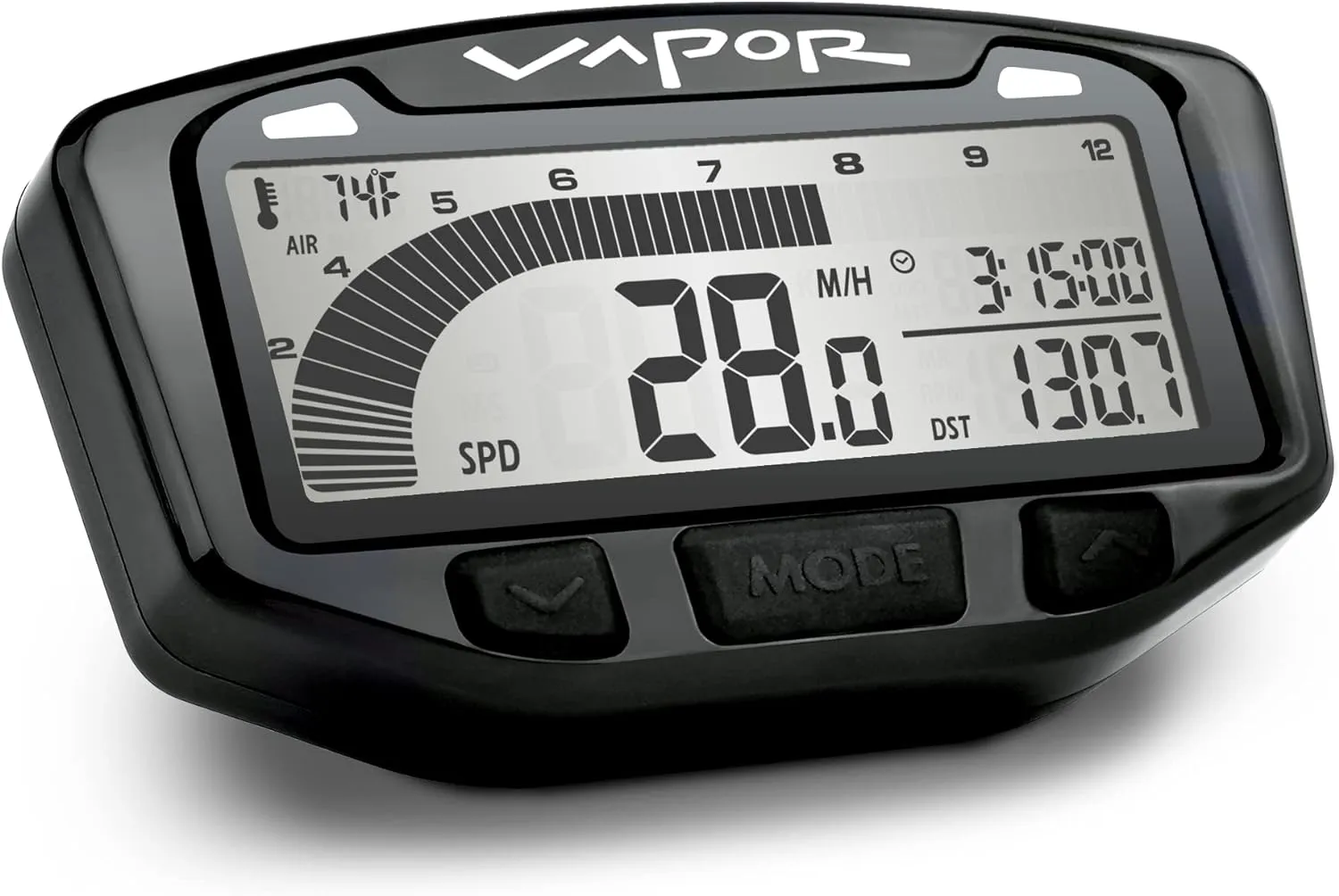 Trail Tech 752-116 Vapor Digital Speedometer Tachometer Gauge Kit, 2000-2019 Honda Yamaha Suzuki CRF DR200 TTR TW XT
