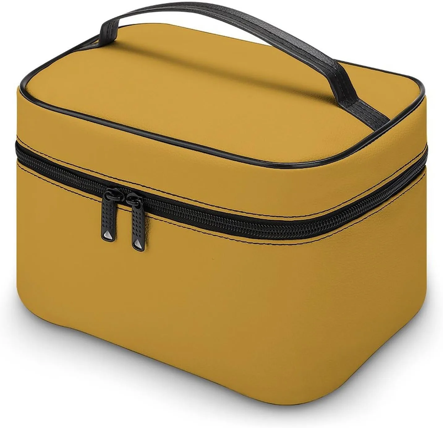 Travel Makeup Bag, Elegant Yellow Cosmetic Bags for Women Large Capacity Waterproof Toiletry Bag Make up Organizer