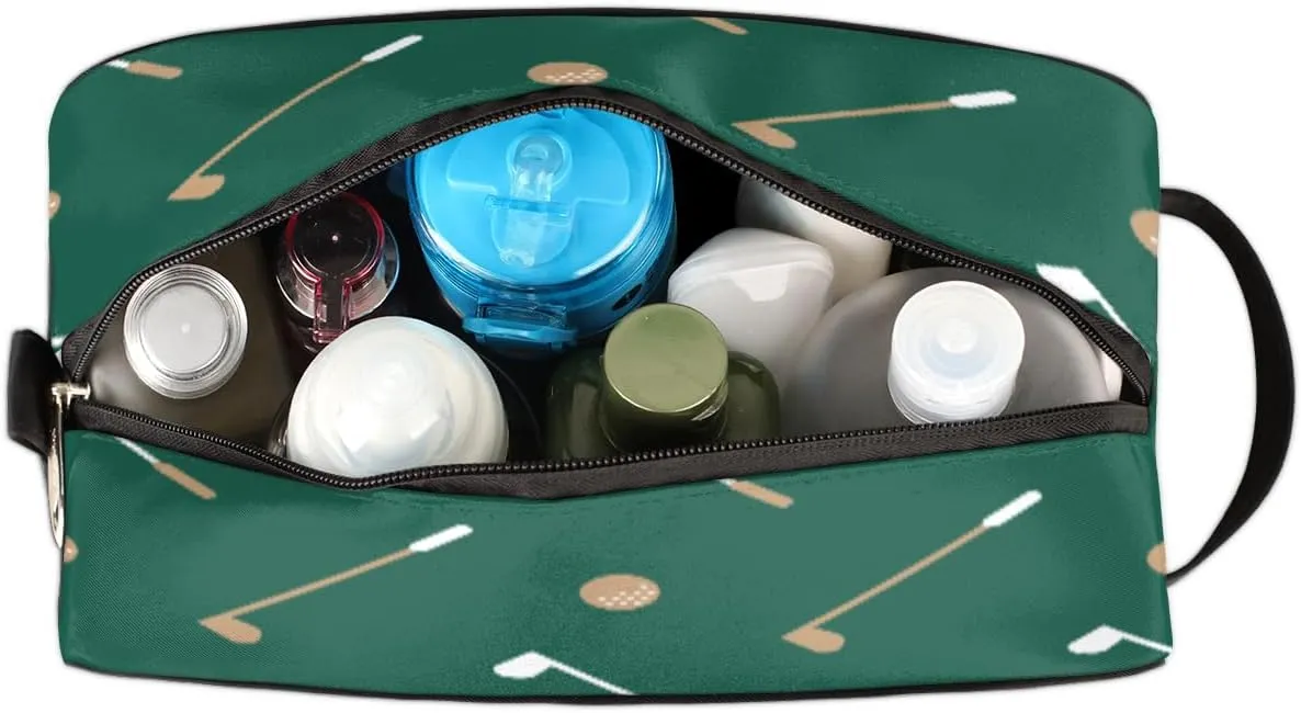 Travel Toiletry Bag for Kids Boys Men Women,Golf Club Sport Waterproof Make up Bag for Travel, Shaving Bag Dopp Kit, Cosmetic Bag-Hangable Makeup Pouch, Men's Bathroom Bag