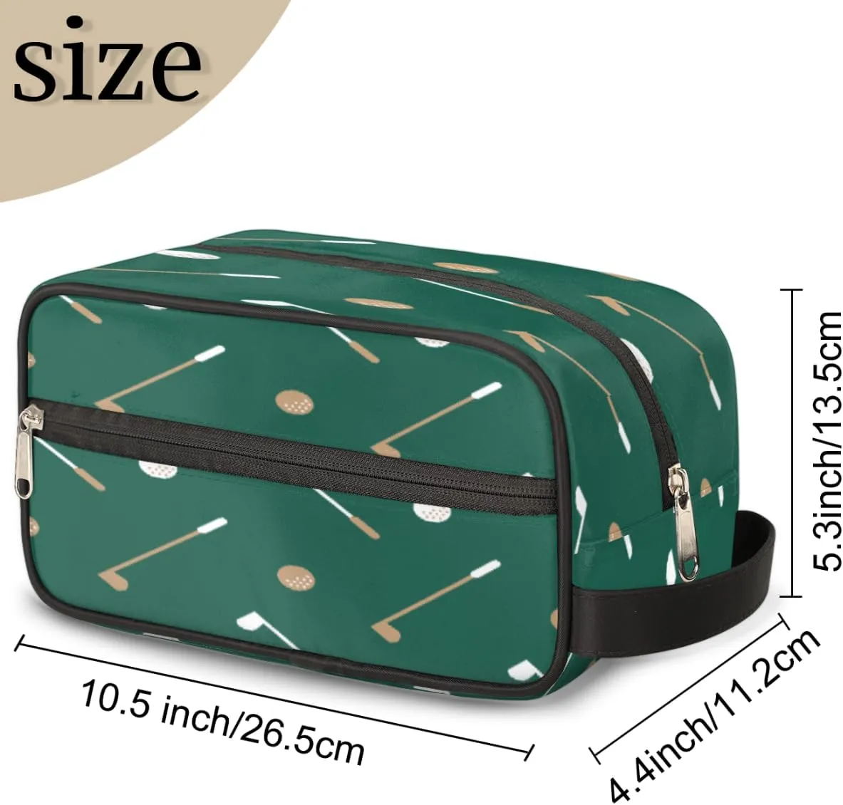 Travel Toiletry Bag for Kids Boys Men Women,Golf Club Sport Waterproof Make up Bag for Travel, Shaving Bag Dopp Kit, Cosmetic Bag-Hangable Makeup Pouch, Men's Bathroom Bag