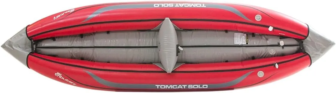 Tributary Tomcat Solo Inflatable Kayak, Red, 87120.03.101
