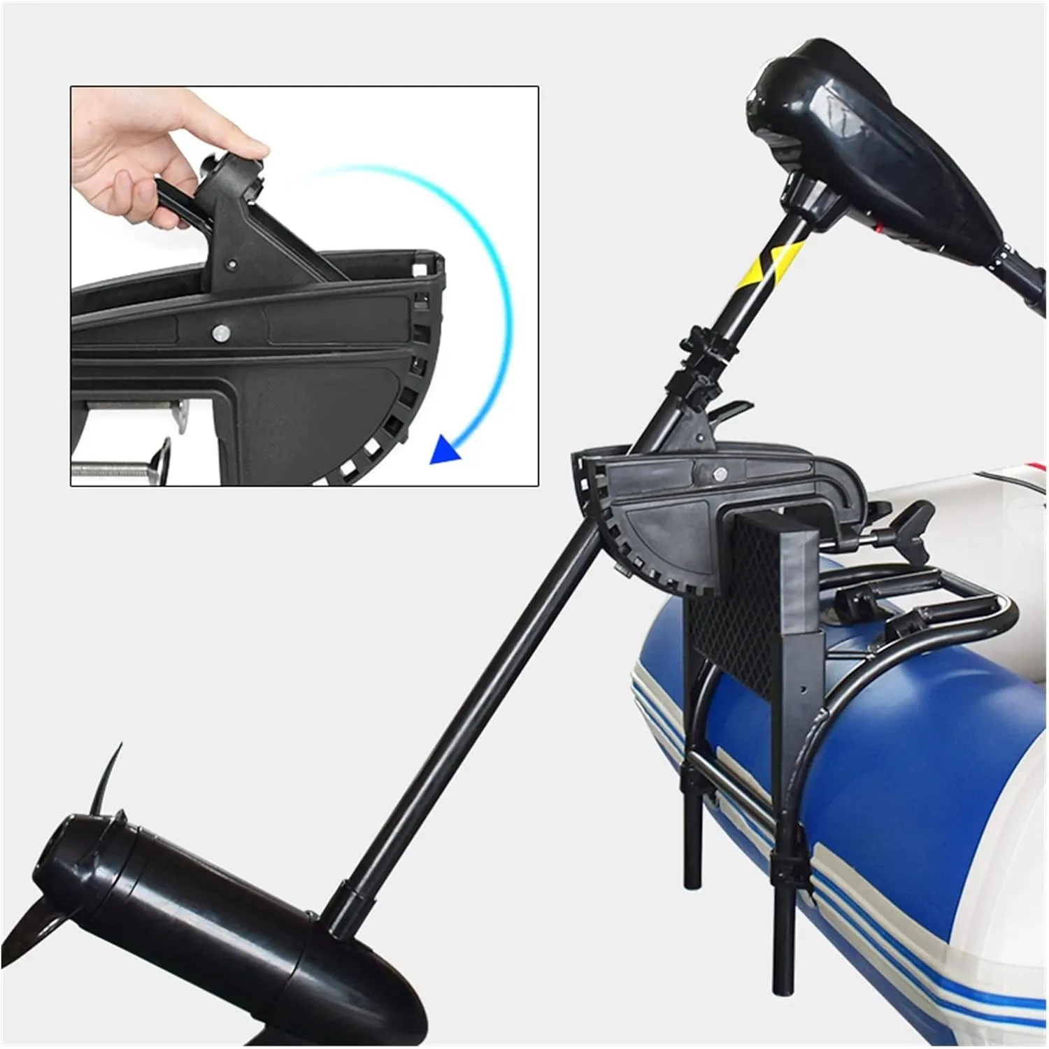 Trolling Motor,Outboard Motor, Marine Electric Propeller Inflatable Boat Canoe Motor Mount Accessories Hanging Bracket for Kayak, Inflatable Fishing Boats(Aluminum Mount)