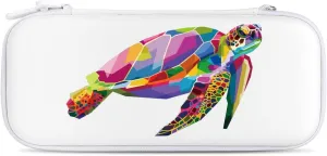 Tropical Small Turtles Hard Shell Travel Case with Rope 15 Game Card Pockets Compatible with Switch Protective