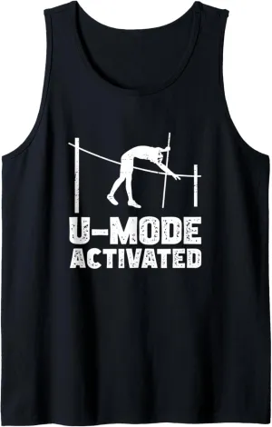 U-Mode Activated Funny Pole Jumping Tank Top