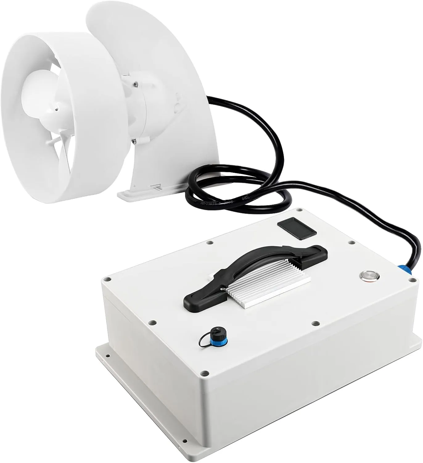 Underwater Thruster for Paddleboard Kayak Boat, 24V/380W Electric Fin, Waterproof Brushless Motor 3-Blade Propeller, 6-9 km/h Speed, with Battery Box, RC and Adapter Base