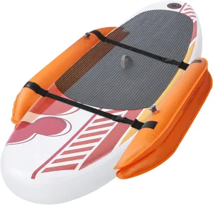 Universal Paddle Board Stabilizer, 0.6MM PVC Inflatable Kayak Canoe Boat Stabilizers with High-Visibility Orange for Safety, Kayak Canoe Outrigger to Keep Balance for Beginners, Kids, Fishing, Yoga