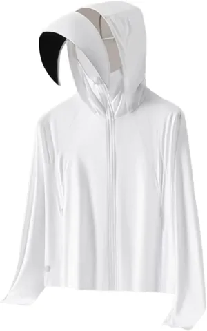 UPF 50  UV Women's Sun Protective Jacket Full Zip Sun Protection Clothing Lightweight Long Sleeve Hoodie Sun Shirt