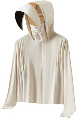 UPF 50  UV Women's Sun Protective Jacket Full Zip Sun Protection Clothing Lightweight Long Sleeve Hoodie Sun Shirt