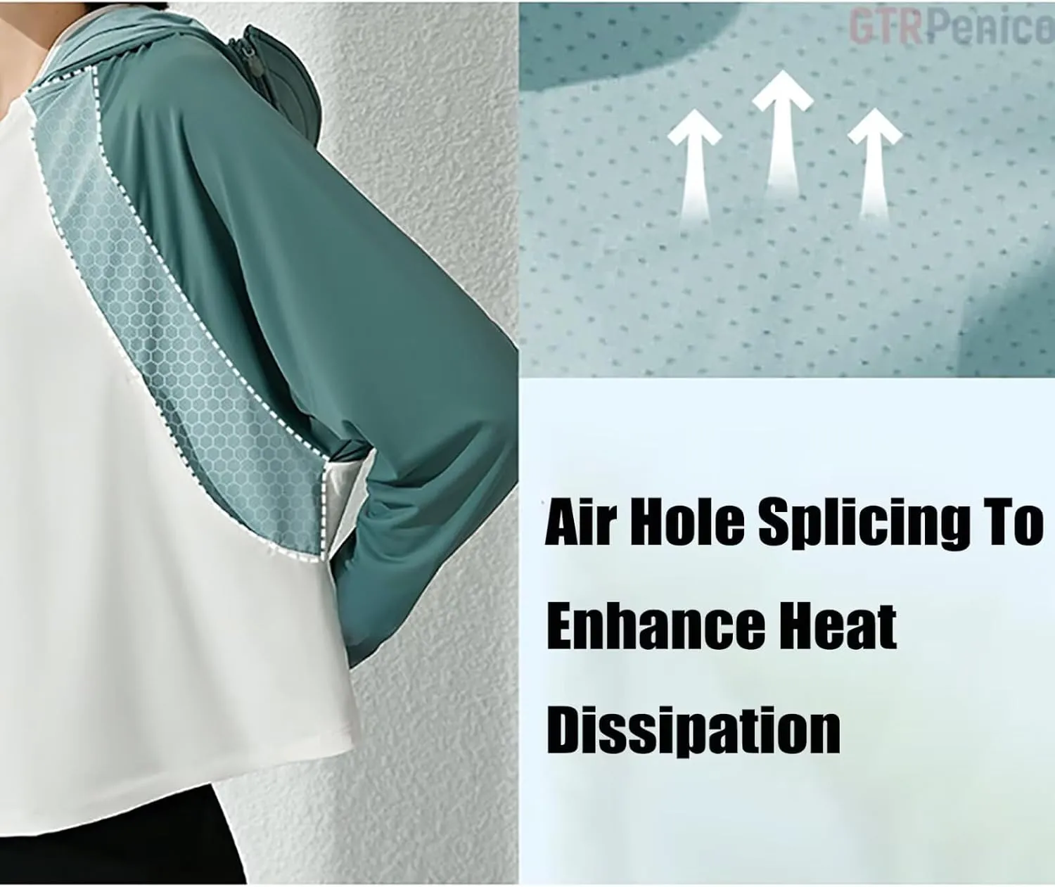 UPF 50  UV Women's Sun Protective Jacket Full Zip Sun Protection Clothing Lightweight Long Sleeve Hoodie Sun Shirt