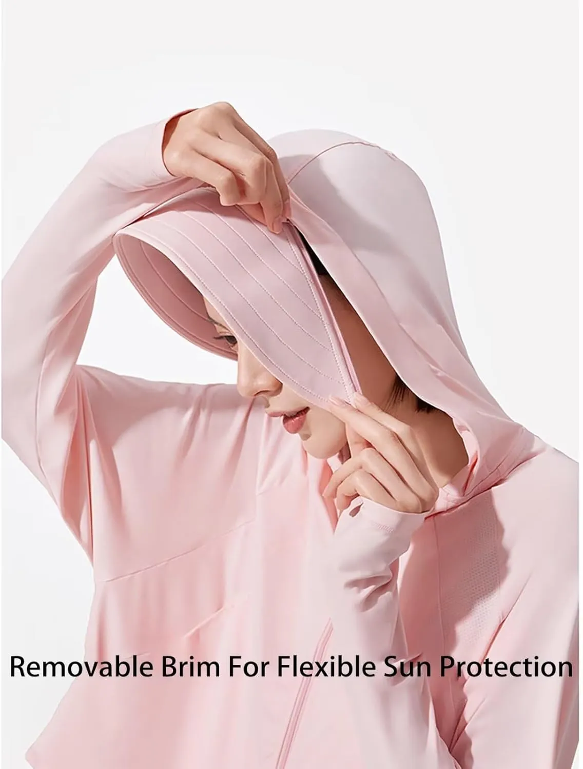 UPF 50  UV Women's Sun Protective Jacket Full Zip Sun Protection Clothing Lightweight Long Sleeve Hoodie Sun Shirt