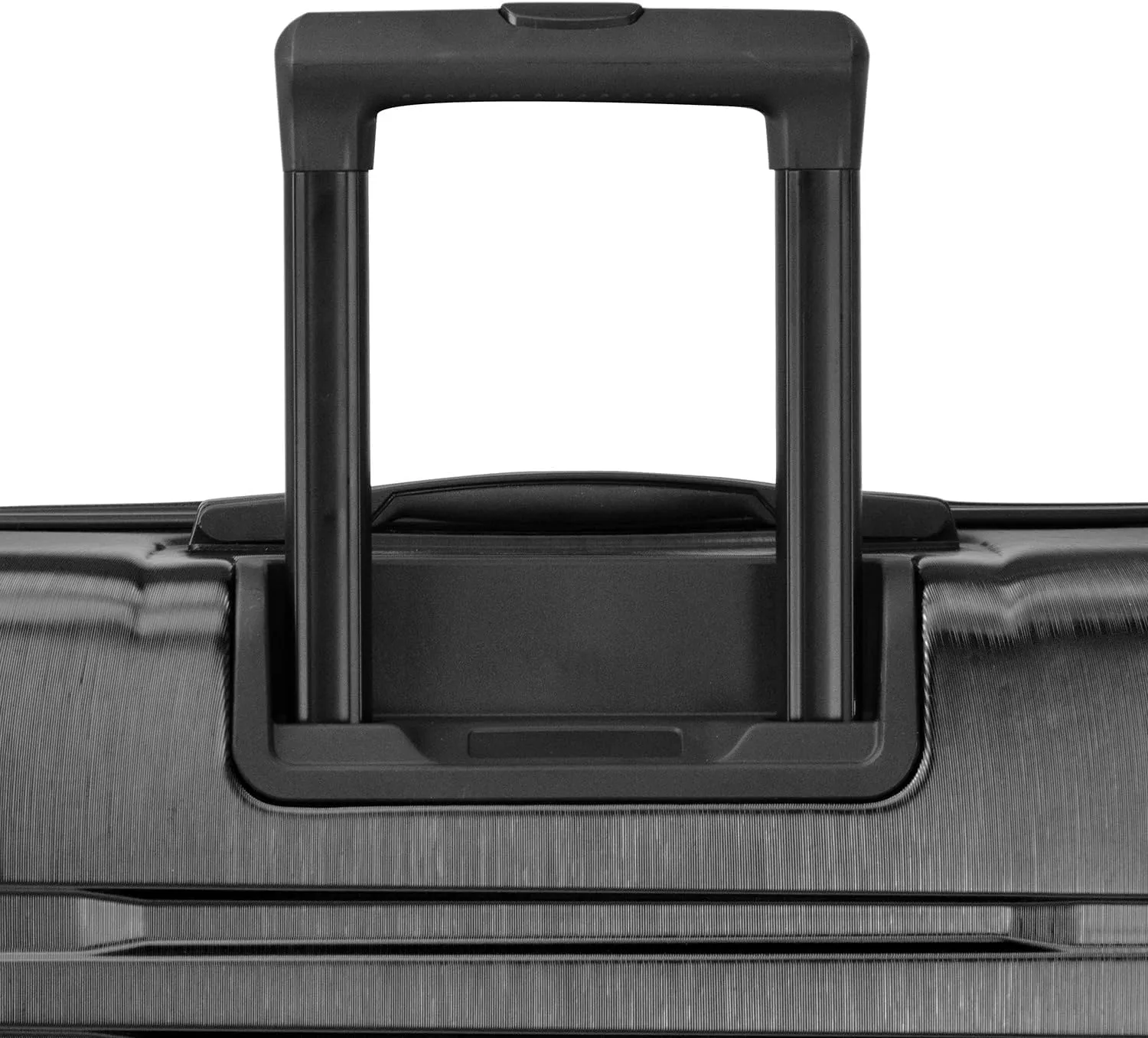 U.S. Traveler Boren Polycarbonate Hardside Rugged Travel Suitcase Luggage with 8 Spinner Wheels, Aluminum Handle, Black, Checked-Large 30-Inch