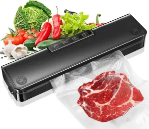 Vacuum Sealing Machine Strong suction power, automatic hands-free vacuum food sealing machine with intelligent air sealing system | One-button operation | Complete starter kit