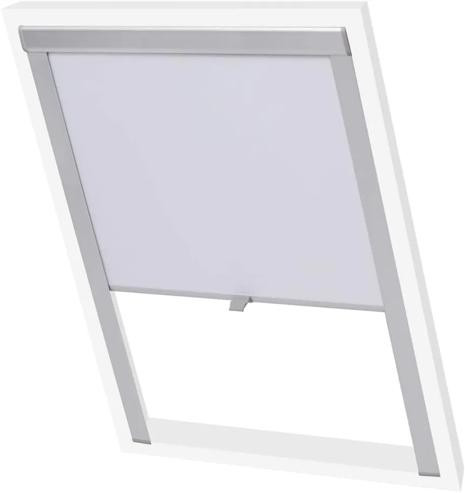 vidaXL Blind White Polyester with Aluminum Coating Fits Velux MK06