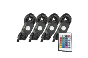 Vision X LED Rock Light System: (9W / 6 Pod Set / RGB w/ Bluetooth Controller)