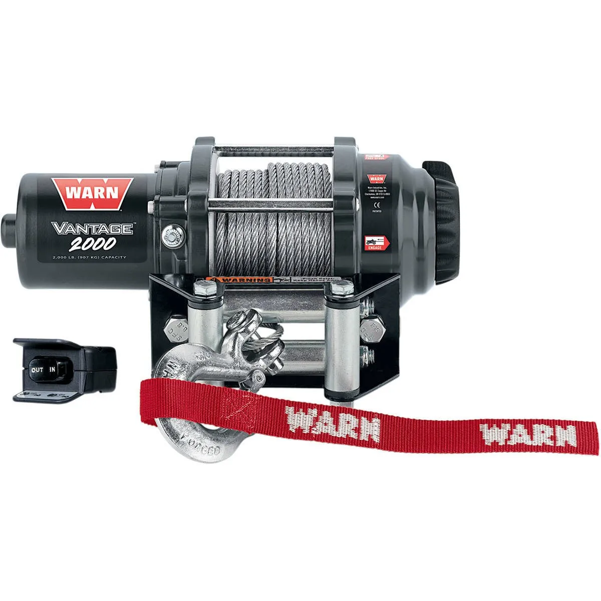 Warn Vantage 2000-lb Winch with Wire Rope