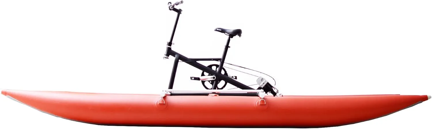 Water Bikes, Chili Pontoon Banana Water Bike Inflatable Kayak Bikeboat for Lake, Water Sports Touring Kayaks Sea Pedal Bicycle Boat for Sport Fun Fishing… (Chili-WaterBike)
