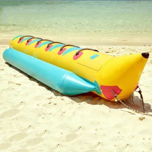 Water Surfing Inflatable Banana Boat, Towable Banana Boat Tube, Sea Motorboat Surfing Tugboat, Water Park Amusement Equipment Inflatable PVC Kayak,6 People