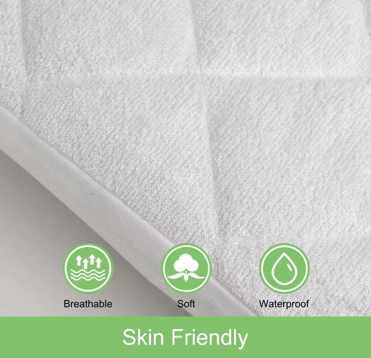 Waterproof Bassinet Mattress Protector Compatible with Koolababy, Maxi-COSI Iora/Swift, HARPPA and BabyBond Baby Bassinet, 2 Pack, Ultra Soft Viscose Made from Bamboo Surface, 19" x 33"