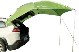 Waterproof Car Tailgate Tent Canopy Car Top Tent Minivan Tent Outdoor Tailgate Shade Awning Tent for Camping, Beach, Picnic and Swimming Pool, Green