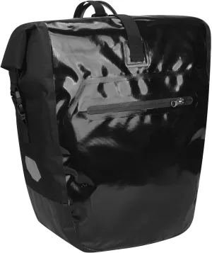 Waterproof Large Bike Saddle Bag, Tear-Resistant Pannier for Road & Mountain Bikes, Quick-Release System, Black, 16.5 X 12.8 X 6.5 in