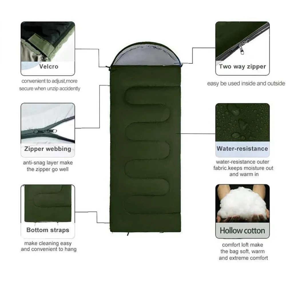 Waterproof Sleeping Bag | 41°F–68°F Lightweight & Durable Design