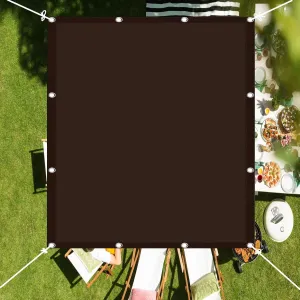 Waterproof Sun Shade Rectangle Sail,Sun Shade Sail 1x5m Shading Net for Patio Backyard Garden 98% UV Block Wind Protection Brown Color Includes Free Rope for Outdoor Activities