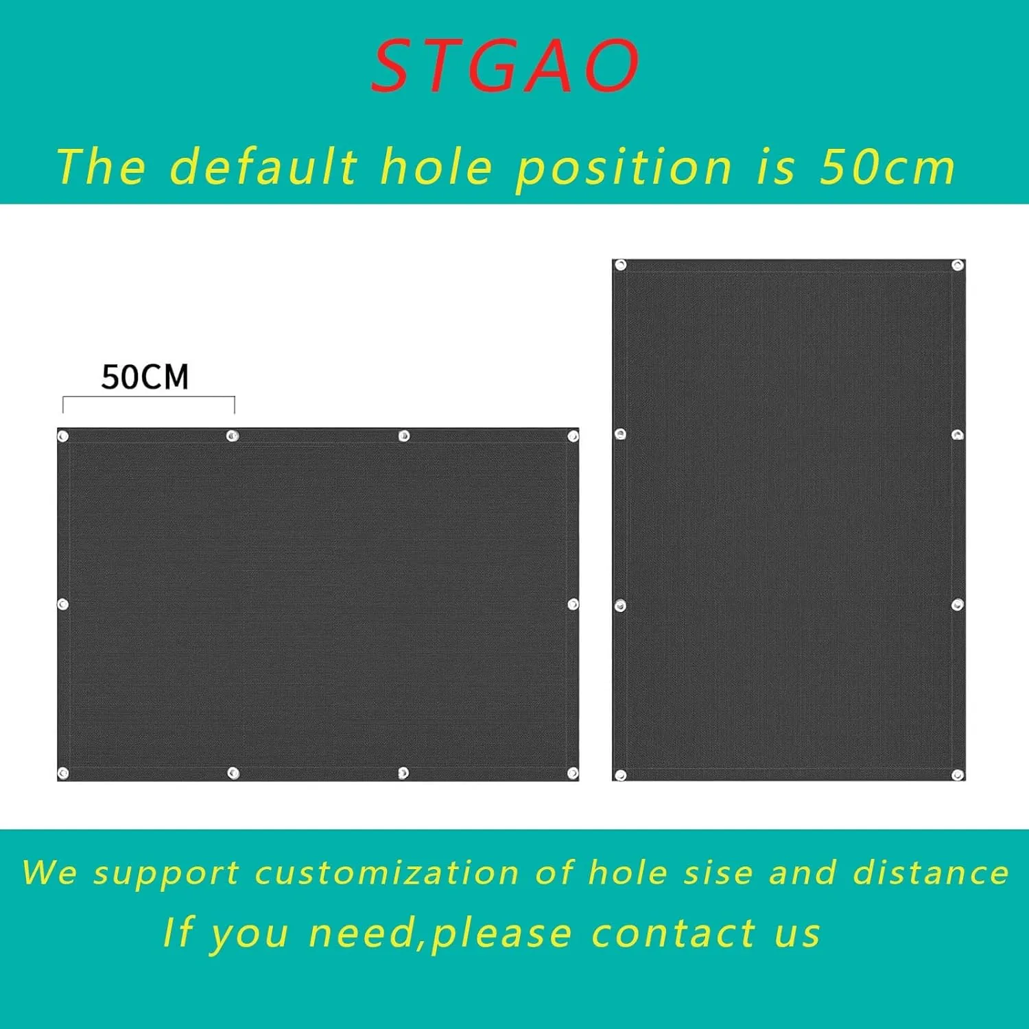 Waterproof Sun Shade Rectangle Sail,Sun Shade Sail 1x5m Shading Net for Patio Backyard Garden 98% UV Block Wind Protection Brown Color Includes Free Rope for Outdoor Activities