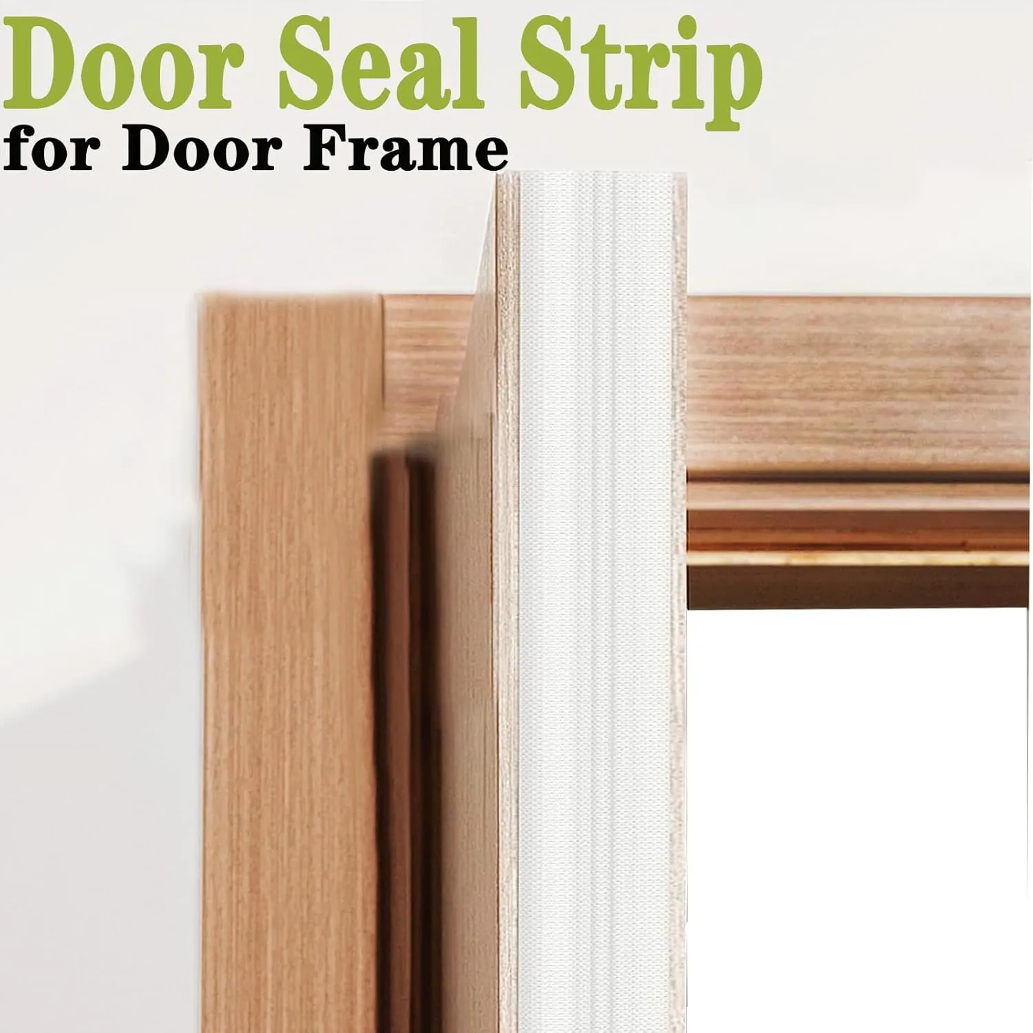 Weather Stripping Door Seal, Upgraded Wedge Window Draft Stopper, PU Foam Seals Tape, Strong Adhesive, Soundproofing, Window Insulation for Winter, Door Frame Gaps Filler (Black, 20 Ft)
