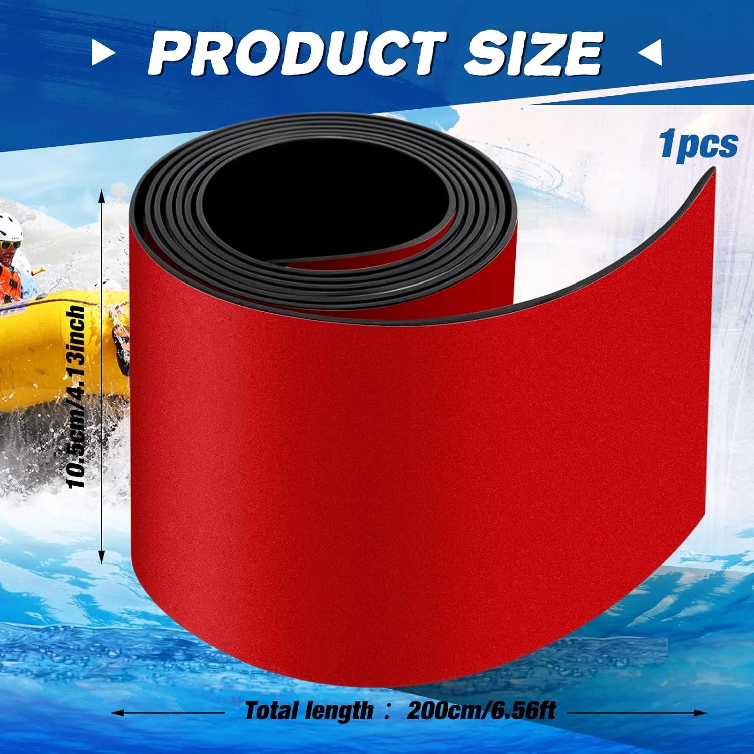 Wesiti Boat Keel Guard 6.58 ft Long 4 Inch Wide Kayak Repair Patch Fiberglass Repair Kit for Hull DIY Protector Accessories