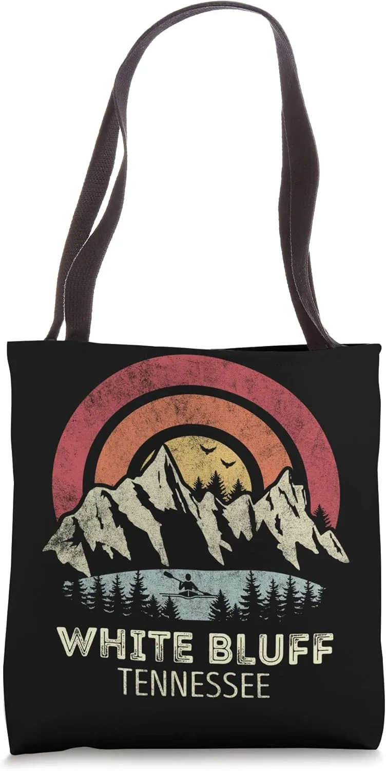 White Bluff Tennessee Mountain Sunset Sunrise Kayaking Tote Bag