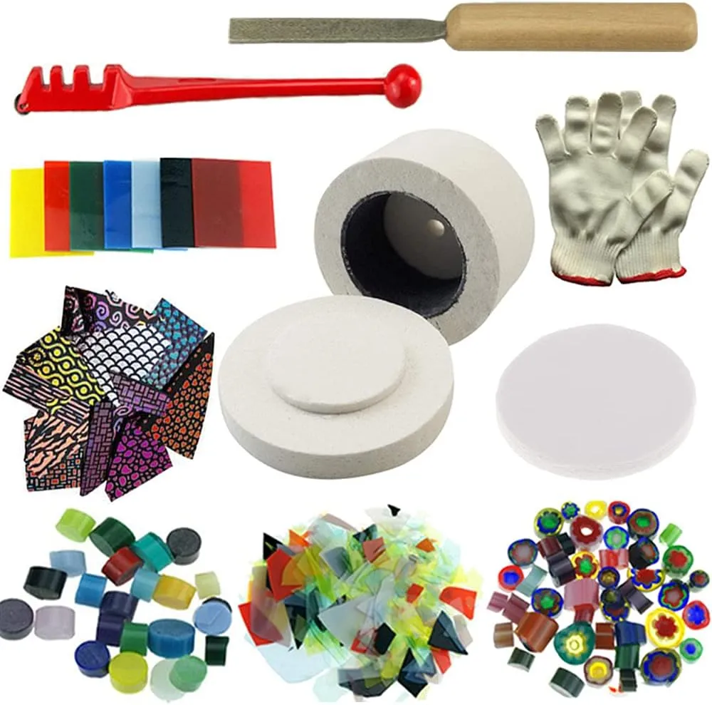 WICAND 10pcs Professional Microwave Kiln Kit for DIY Jewelry Glass Fusing(Samll)