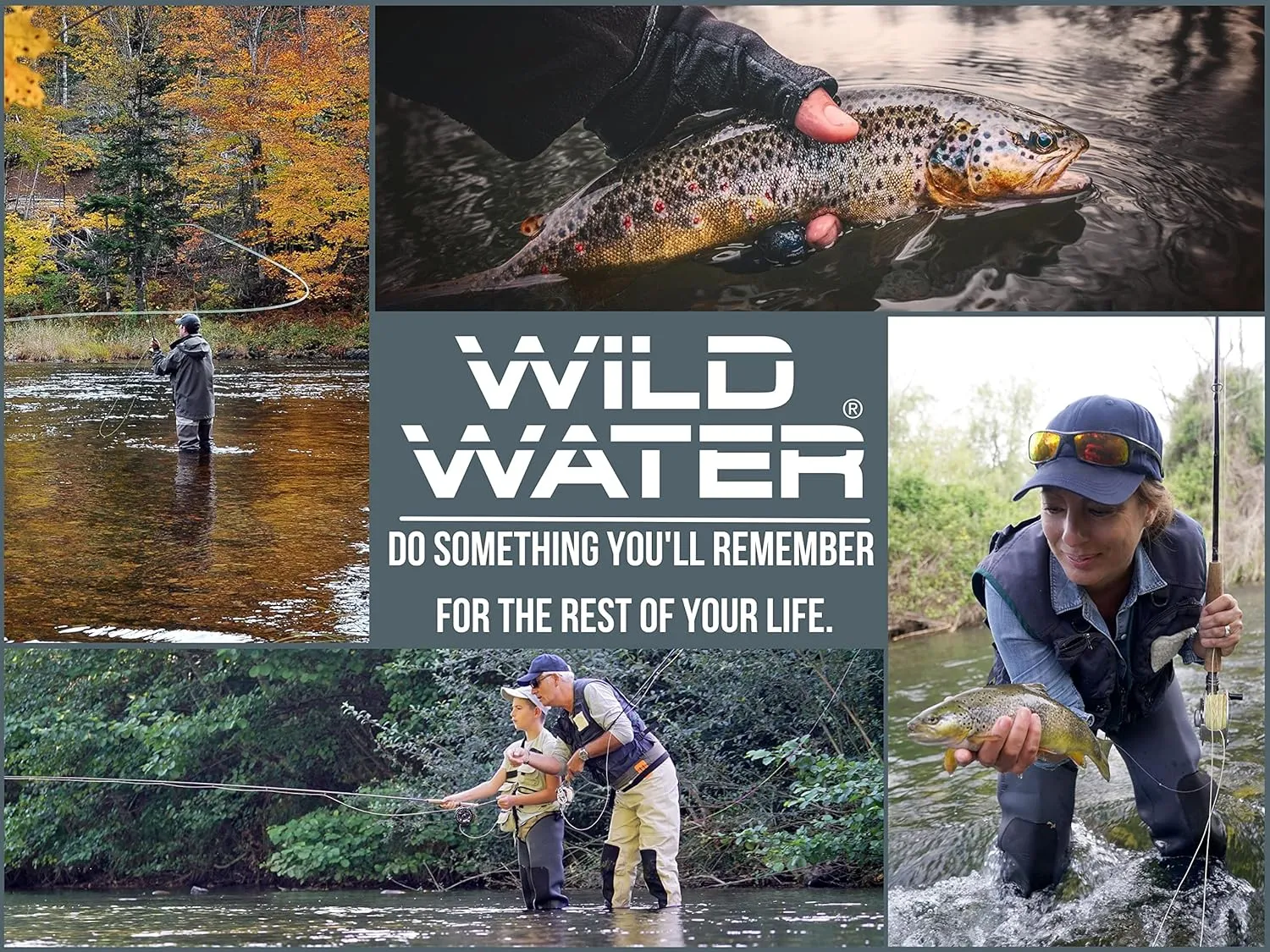 Wild Water Fly Fishing AX Series Fly Rod | IM8 Graphite Blank | 3/4/5/6/7/8/9/10/12 wt Rods | 5’6”/7/8/9/10/11 ft | Lightweight Pole Medium Fast Action