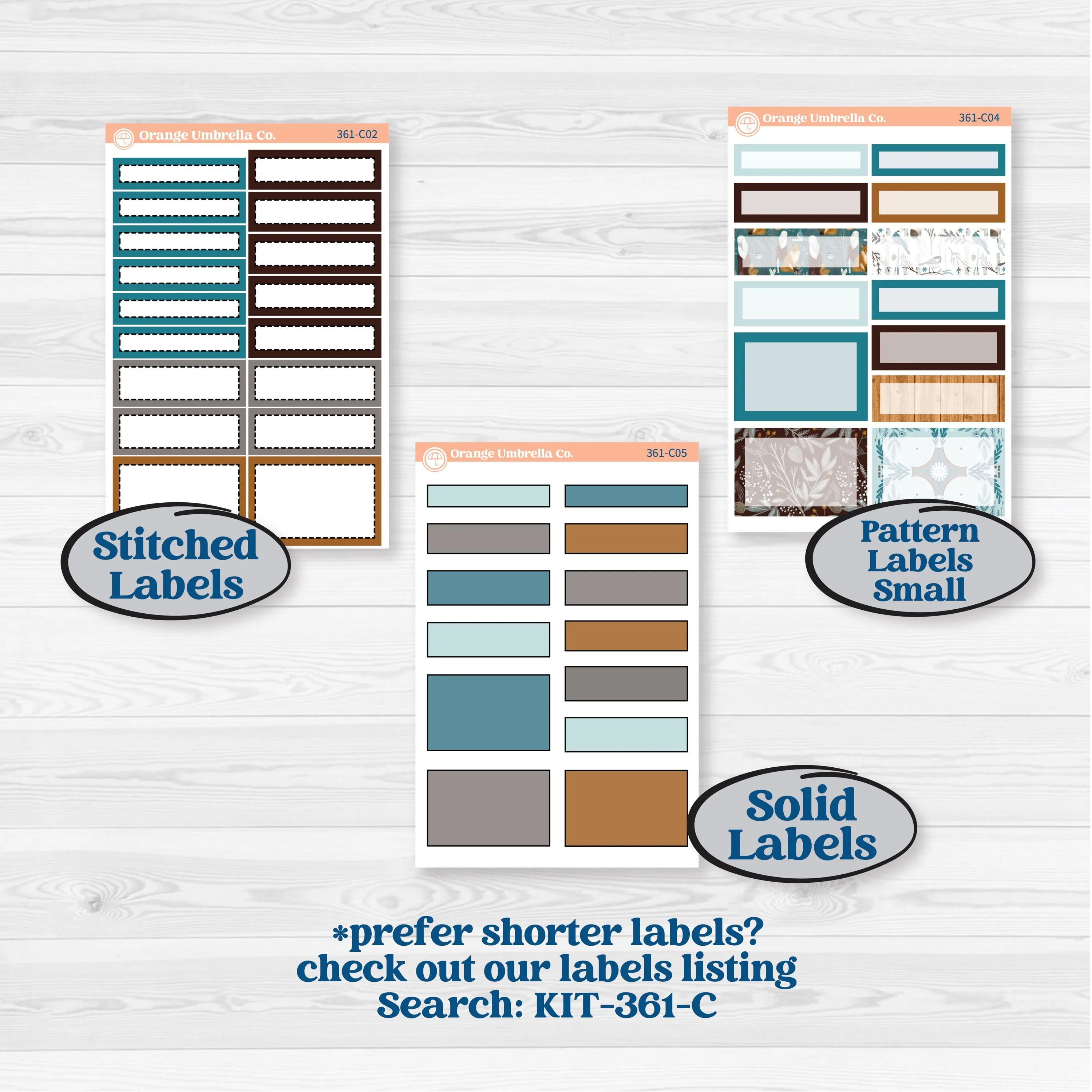 Winter Animal Kit | A5 Compact Vertical Planner Kit Stickers for Erin Condren | Woodland Charm | KIT-361-G
