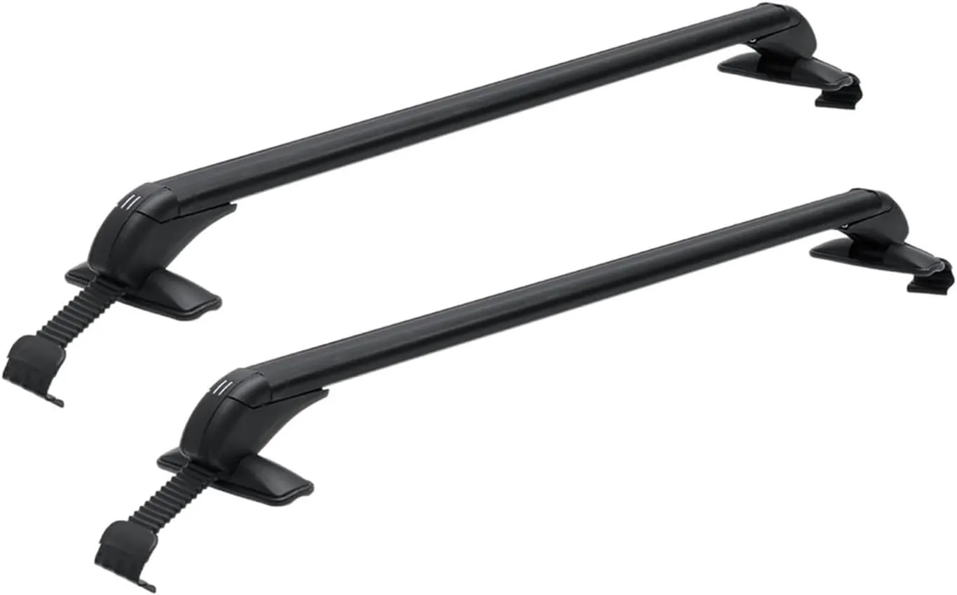 Wow 1Pair Universal Roof Rack Cross Bars Luggage Carrier Rubber Lightweight Lockable Anti-theft Base Angle Adjustable SUV Car