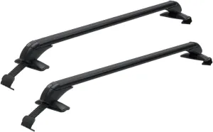 Wow 1Pair Universal Roof Rack Cross Bars Luggage Carrier Rubber Lightweight Lockable Anti-theft Base Angle Adjustable SUV Car