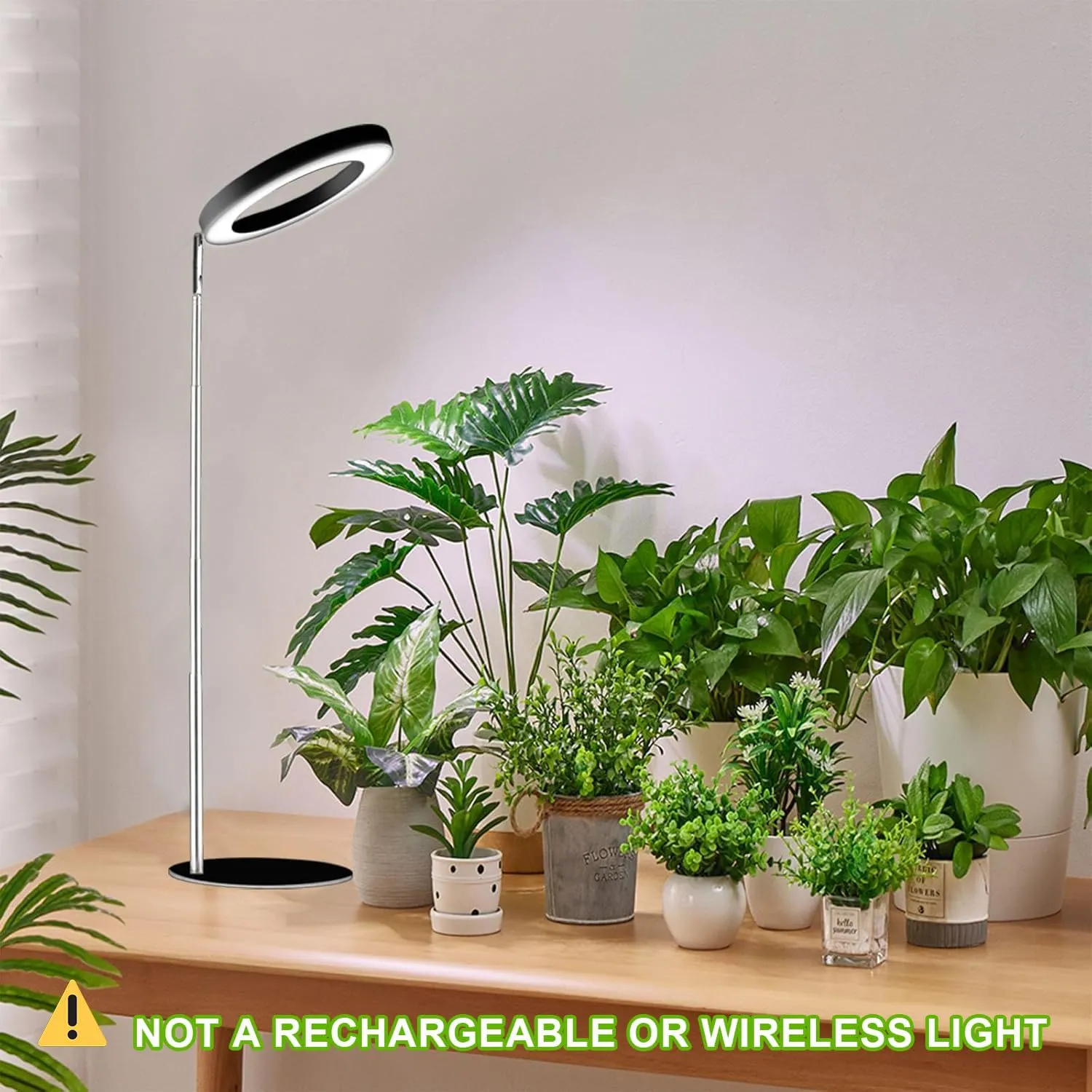 yadoker Plant Grow Light for Indoor Plant,Desk LED Grow Light,Height Adjustable,Automatic Timer with 8/12/16 Hours,10-Level Brightness,Ideal for Small Plant Grow